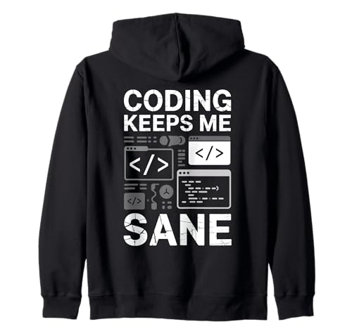Coding Keeps Me Sane Coder Vintage Coding Geeks für Herren Kapuzenjacke Coding Keeps Me Sane Coder Vintage Coding Geeks für Herren Kapuzenjacke von Programming Binary Coding Programmer Computer Geek