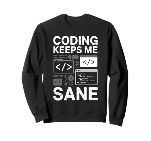 Coding Keeps Me Sane Coder Vintage Coding Geeks für Herren Sweatshirt Coding Keeps Me Sane Coder Vintage Coding Geeks für Herren Sweatshirt von Programming Binary Coding Programmer Computer Geek