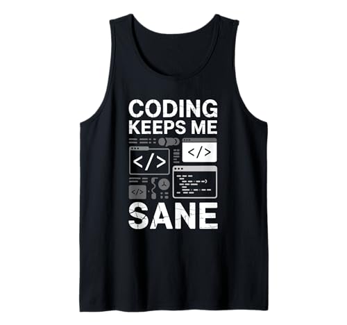 Coding Keeps Me Sane Coder Vintage Coding Geeks für Herren Tank Top Coding Keeps Me Sane Coder Vintage Coding Geeks für Herren Tank Top von Programming Binary Coding Programmer Computer Geek