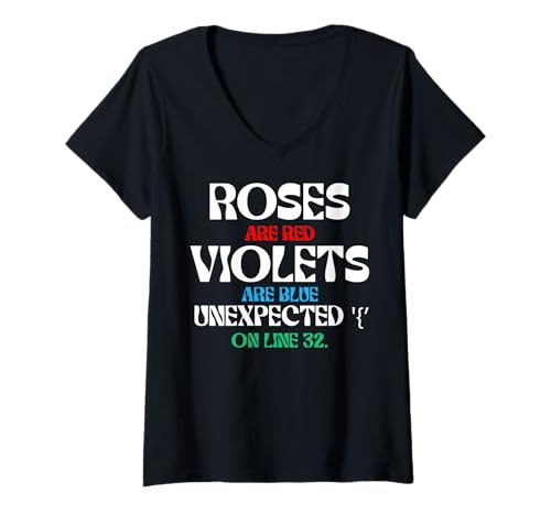 Damen Computer-Binärcode-Programmierer – Softwareentwicklung T-Shirt mit V-Ausschnitt Damen Computer-Binärcode-Programmierer – Softwareentwicklung T-Shirt mit V-Ausschnitt von -Programming - Developer-