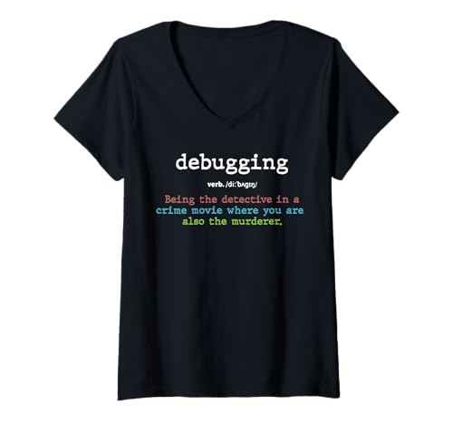 Damen Computer-Binärcode-Programmierer – Softwareentwicklung T-Shirt mit V-Ausschnitt von -Programming - Developer-