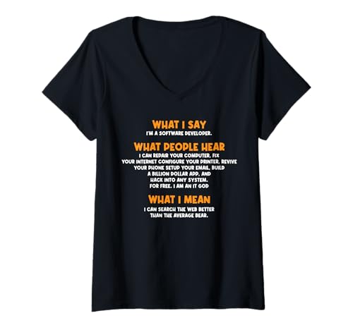 Damen Computer-Binärcode-Programmierer – Softwareentwicklung T-Shirt mit V-Ausschnitt Damen Computer-Binärcode-Programmierer – Softwareentwicklung T-Shirt mit V-Ausschnitt von -Programming - Developer-