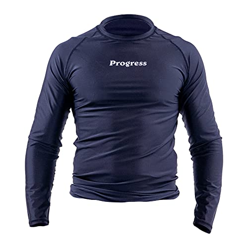 Progress Jiu Jitsu Langärmeliger Rashguard für Frauen - Unisex Erwachsene - Schwarz - M von Progress Jiu Jitsu