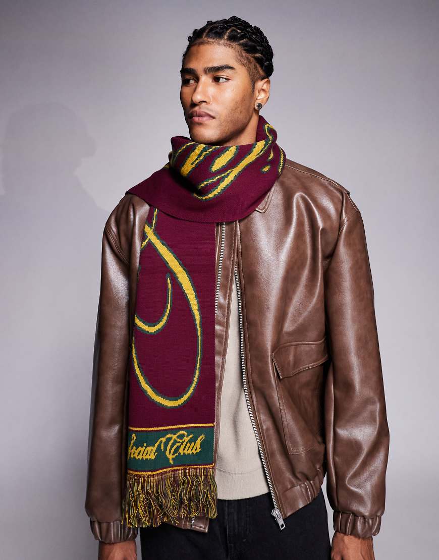 Prohibited - Clubhouse - Mehrfarbiger Schal mit Logo-Bunt von Prohibited