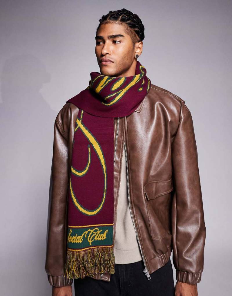 Prohibited - Clubhouse - Mehrfarbiger Schal mit Logo-Bunt von Prohibited