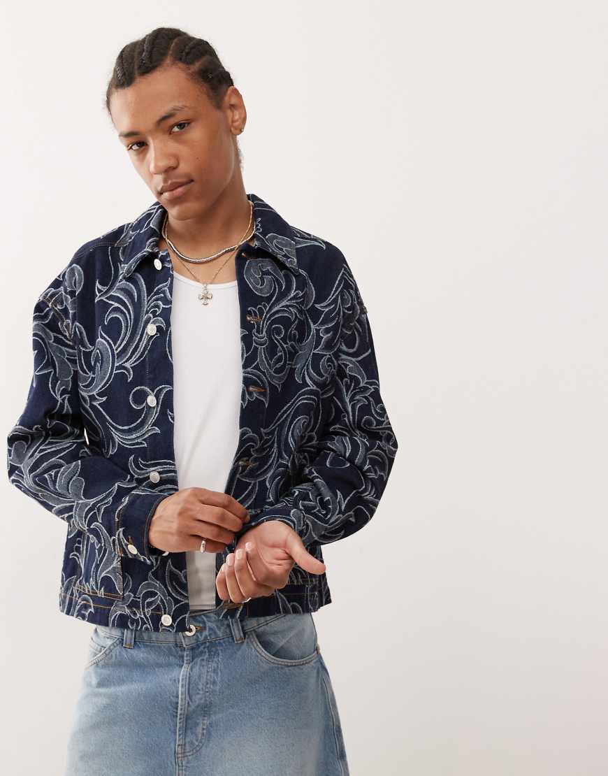 Prohibited - Desert - Jeansjacke in Blau-Bunt von Prohibited