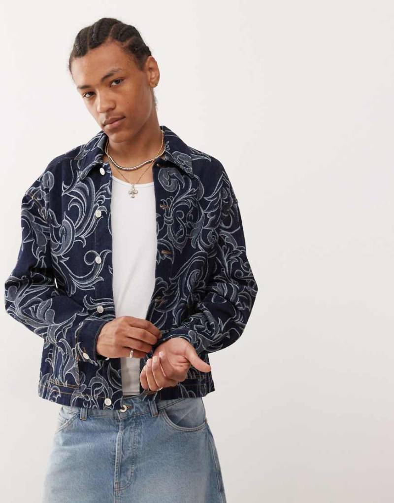 Prohibited - Desert - Jeansjacke in Blau-Bunt von Prohibited