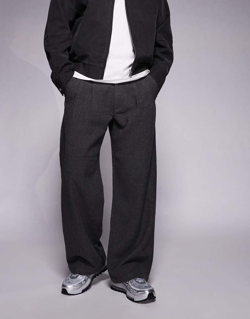 Prohibited - Double Pleated Club - Hose in Anthrazitgrau von Prohibited