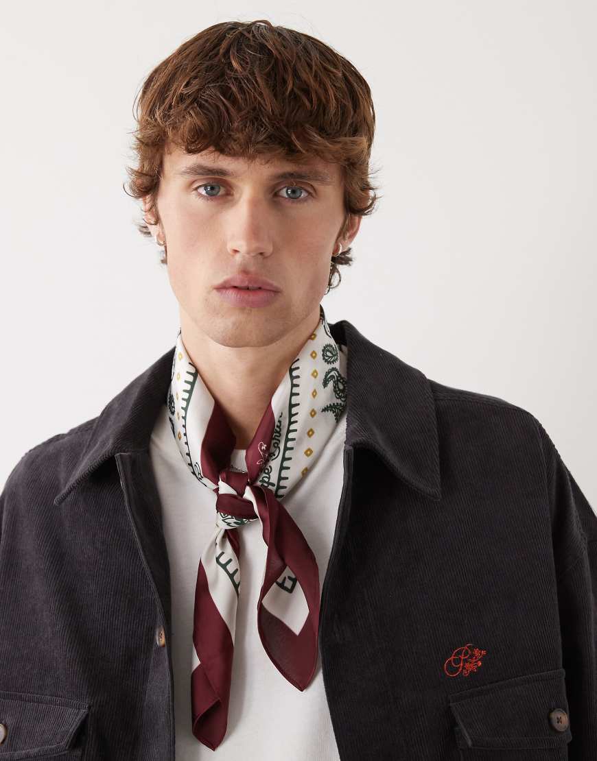 Prohibited - Escapism - Halstuch in Bordeaux-Rot von Prohibited