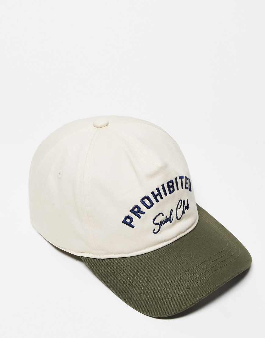 Prohibited - Flat Cap in Grün mit Kontrast-Design-Bunt von Prohibited
