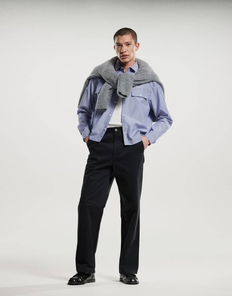 Prohibited - Gerade geschnittene Chinohose in Marineblau von Prohibited