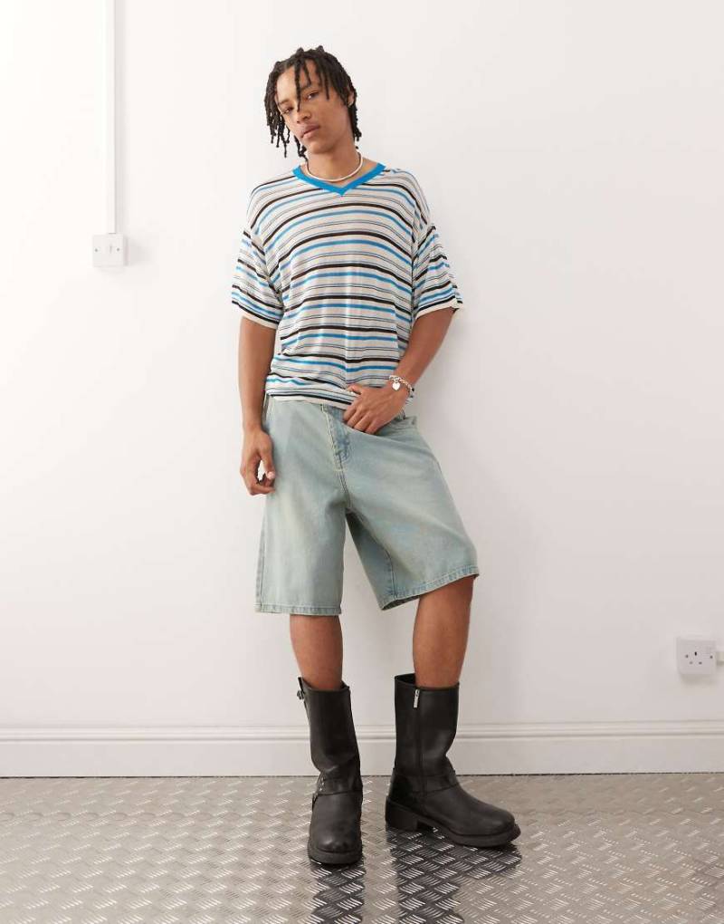 Prohibited - Jeans-Jorts in Hellblau von Prohibited