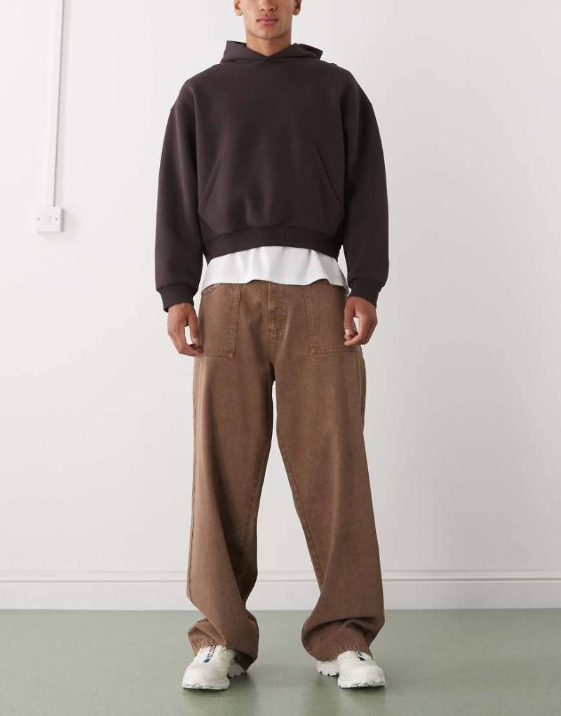 Prohibited - Loose-Fit-Denimjeans in Braun-Brown von Prohibited