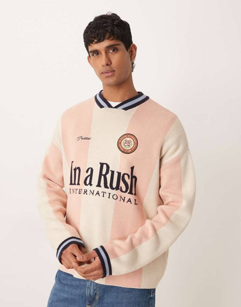 Prohibited - Overdrive - Langärmliger Strickpullover in Rosa von Prohibited