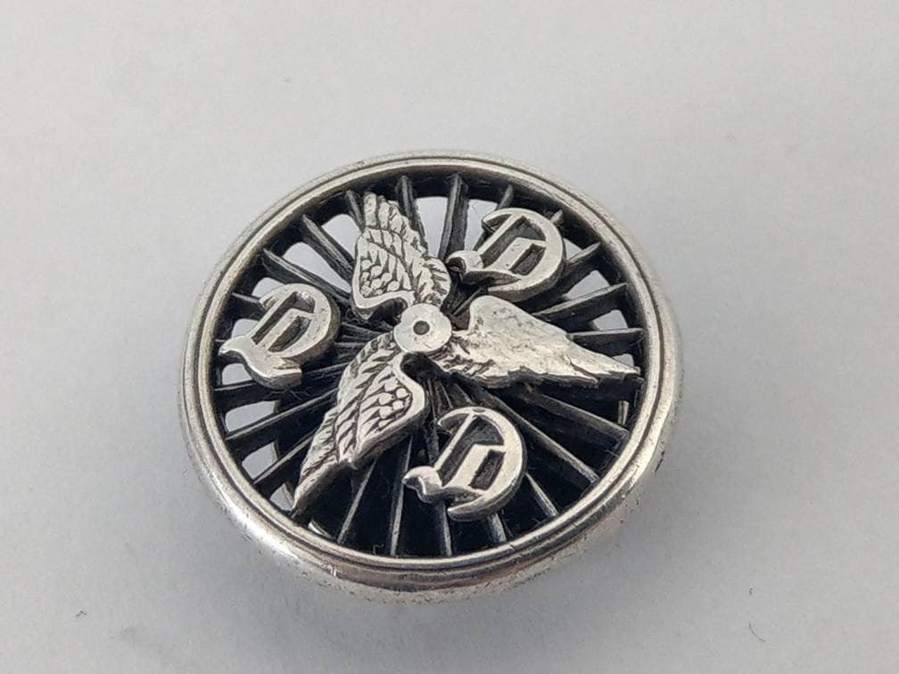 Antiker Sterling Silber Ctc Radfahrer Touring Club Knopf von ProhibitionGems