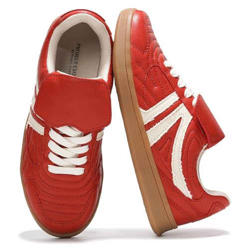 Project Cloud Damen-Sneaker, Memory-Schaum, Freizeitschuhe für Damen, Schuhe, Schnürung, modische Sneaker, rutschfest, bequem, trendige Schuhe für Damen (Madrid), Kastanienbraun, 39 EU von Project Cloud