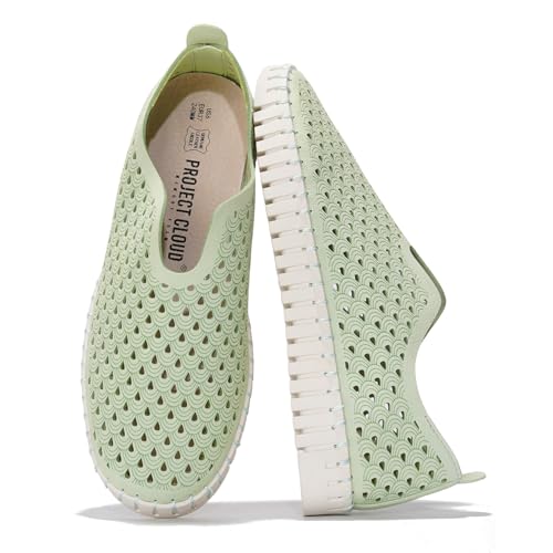 Project Cloud Damenschuhe – leichte Sommerhalbschuhe für Damen mit Memory-Schaum-Einlegesohle – stilvolle und bequeme Damen-Slipper – perfekte Sommerschuhe für Damen 2025 (Lily), Minze, 42 EU von Project Cloud