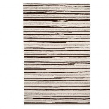 Prolana Handgefertigter Flor-Teppich Tuft "Stripes" aus Wolle - versch. Größen von Prolana