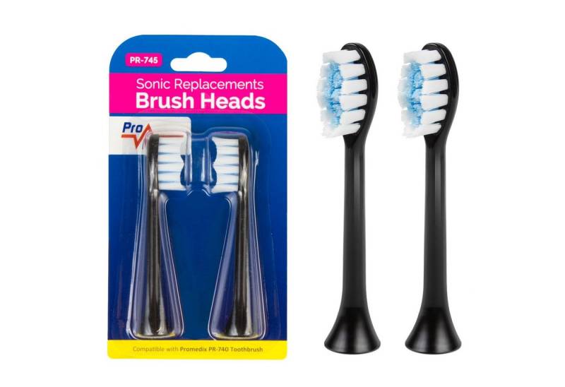 Promedix Aufsteckbürsten PR-745, 2x Ersatzbürsten-Set für Promedix PR-740/PR-750 von Promedix