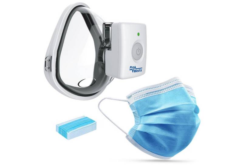 Promedix Inhalationsgerät PR-840+ PR-280 Vernebler-Inhalator + 20x Masken, Tragbares Inhalationsgerät Set mit Masken von Promedix