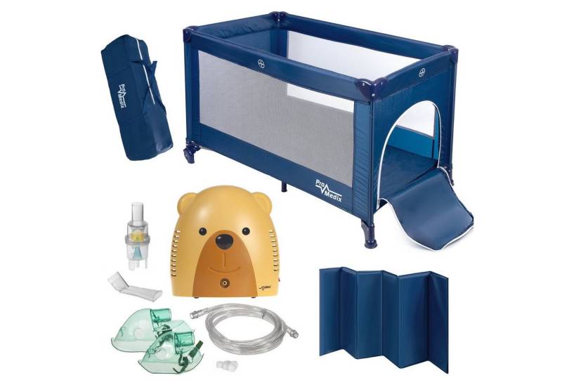 Promedix Inhalator PR-803 + PR-811, Reisebett für Kinder + Inhalator Bär von Promedix