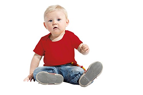 Baby-T-Shirt Baumwolle Kinder, Rot, 56/62 von Promodoro