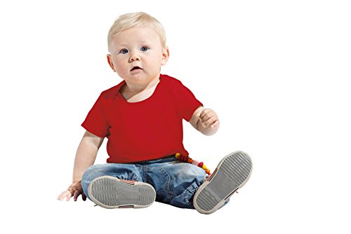 Baby-T-Shirt Baumwolle Kinder, Rot, 68/74 von Promodoro