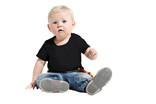 Baby-T-Shirt Baumwolle Kinder, Schwarz, 68/74 von Promodoro