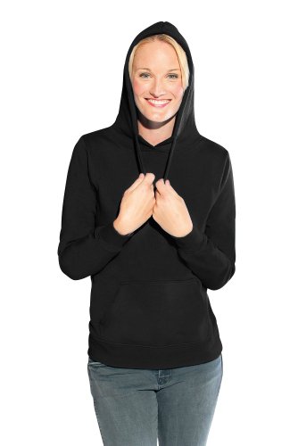 Basic Hoodie 80-20 Damen, Schwarz, M von Promodoro