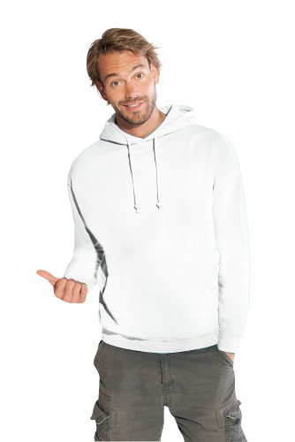 Basic Hoodie 80-20 Herren, Weiß, XL von Promodoro