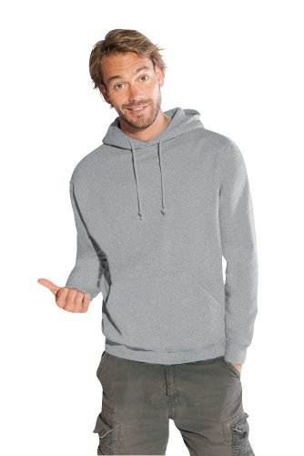 Basic Hoodie 80-20 Plus Size Herren, Sportgrau, 5XL von Promodoro