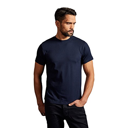 Basic T-Shirt Herren, Marineblau, L von Promodoro