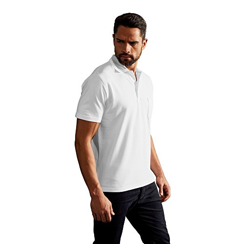 Heavy Poloshirt mit Brusttasche Herren, Weiß, XXL von Promodoro