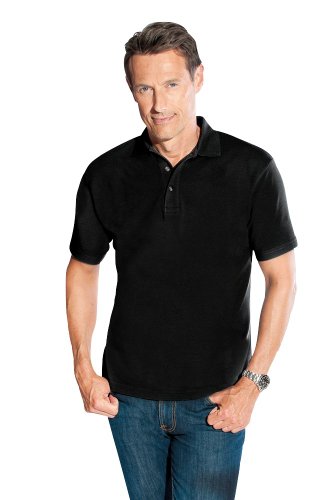 Herren Baumwoll Poloshirt, 4XL, Schwarz von Promodoro