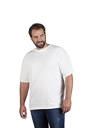 Premium T-Shirt Plus Size Herren, Weiß, 4XL von Promodoro