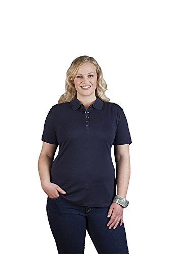 Interlock Poloshirt Plus Size Damen, Marineblau, XXL von Promodoro