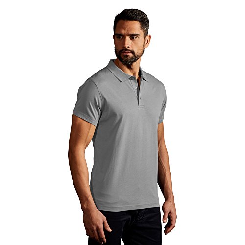 Jersey Poloshirt Herren, Grau, S von Promodoro