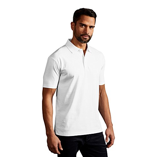 Jersey Poloshirt Herren, Weiß, L von Promodoro