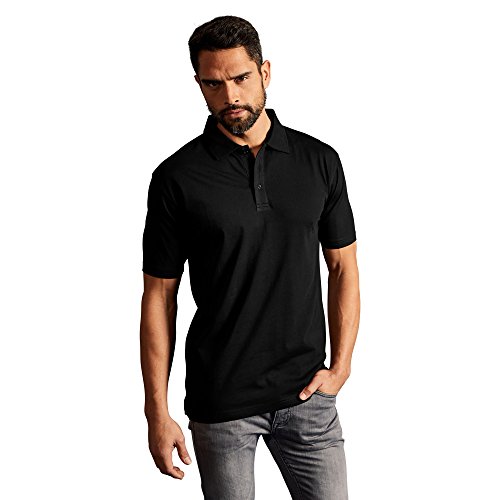 Jersey Poloshirt Herren, Schwarz, XL von Promodoro