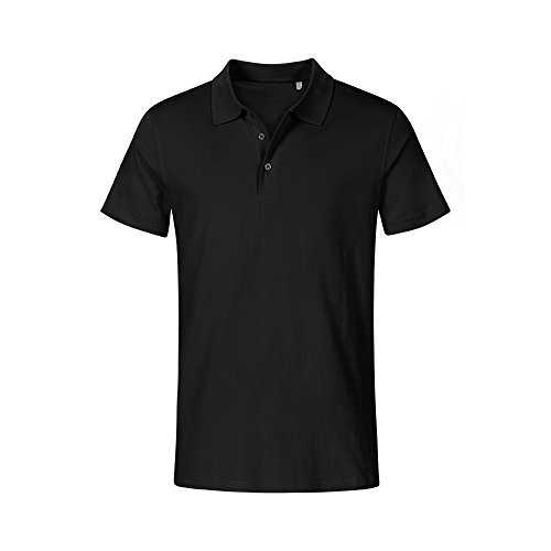 Jersey Poloshirt Plus Size Herren, Schwarz, 4XL von Promodoro