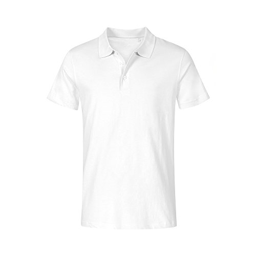 Jersey Poloshirt Plus Size Herren, Weiß, 5XL von Promodoro