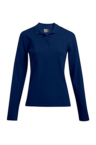 Heavy Langarm-Poloshirt Plus Size Damen, Marineblau, XXL Heavy Langarm-Poloshirt Plus Size Damen, Marineblau, XXL von Promodoro