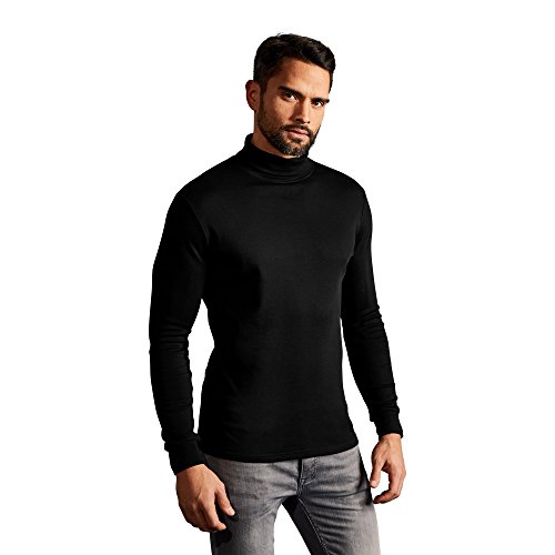 Rollkragen Langarmshirt Herren, Schwarz, M von Promodoro