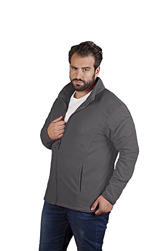 Leichte Fleece Jacke C+ Herren, Stahlgrau, M von Promodoro