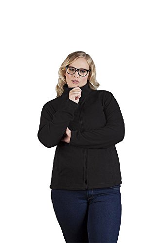Leichte Fleece Jacke C+ Plus Size Damen, Schwarz, XXXL von Promodoro