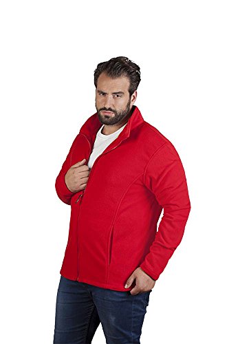 Leichte Fleece Jacke C+ Plus Size Herren, Rot, 5XL von Promodoro