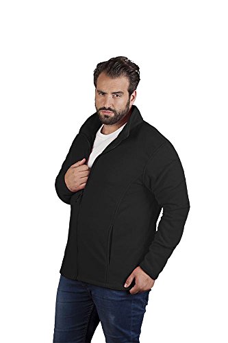 Leichte Fleece Jacke C+ Plus Size Herren, Schwarz, 4XL von Promodoro