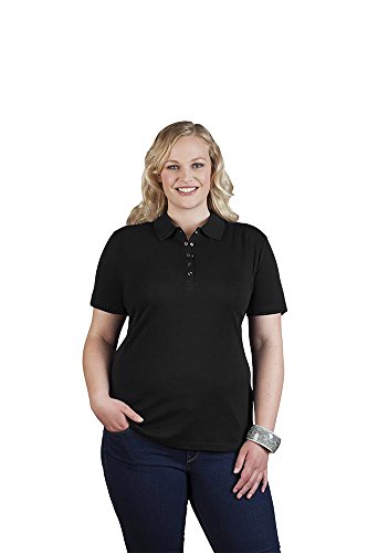 Interlock Poloshirt Plus Size Damen, Schwarz, XXXL von Promodoro