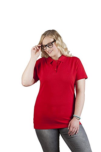 Superior Poloshirt Plus Size Damen, Rot, XXXL von Promodoro