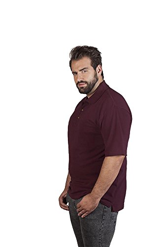 Superior Poloshirt Plus Size Herren, Burgund, 5XL von Promodoro